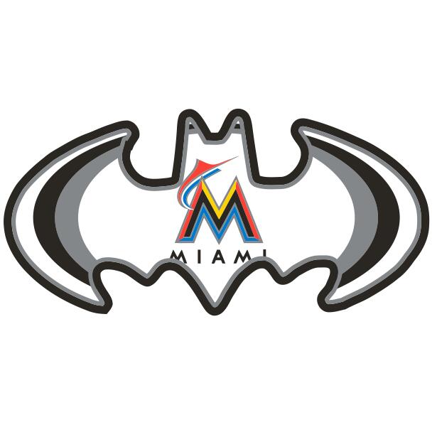 Miami Marlins Batman Logo DIY iron on transfer (heat transfer)